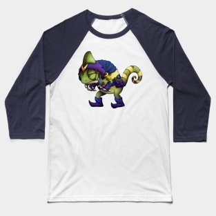 Cartoon Rogue Chameleon Baseball T-Shirt